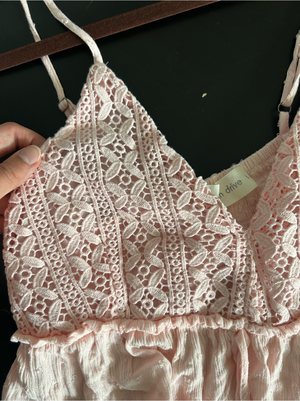 Ocean Drive light pink cropped tank top